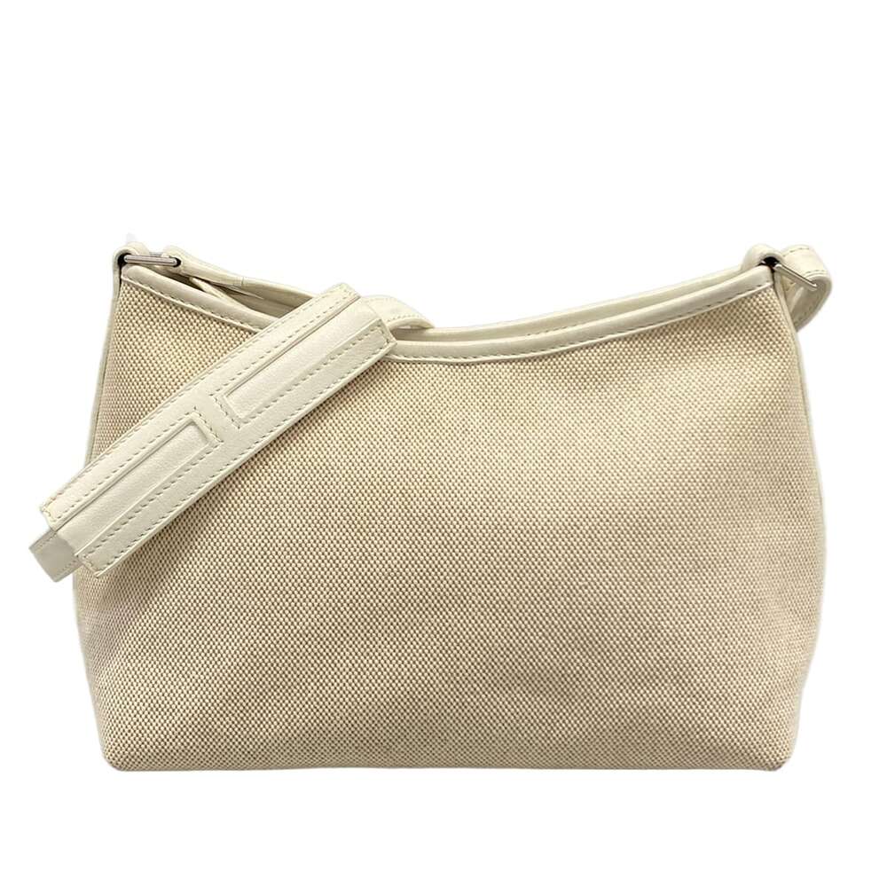 Hermès Berlingot PM Shoulder Bag Cream Beige Toile H Leather